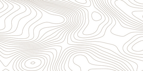 White wave paper curved reliefs abstract background with black and white topographic contour lines, vector geographic elevation and organic flowing terrain in a minimalist vector map design © Hasan