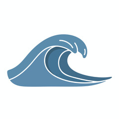 Obraz premium Blue Wave Vector Illustration