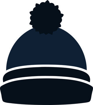 Bobble hat silhouette vector illustration design on white background., white background