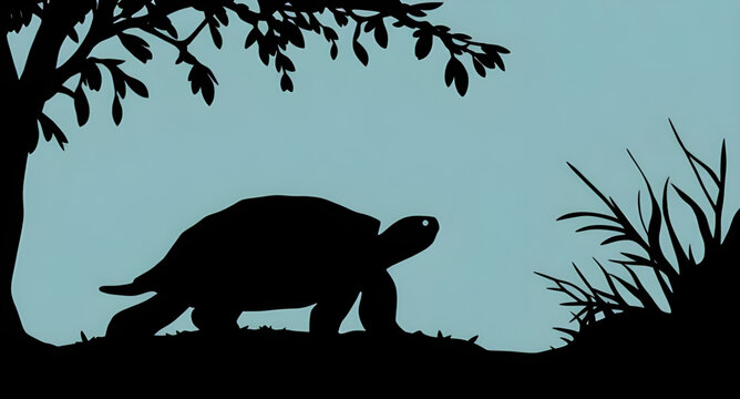 turtle silhouette, sea turtle silhouette, reptile silhouette, animal silhouette, marine animal, ocean animal, sea life, underwater animal, aquatic reptile, shell animal, flipper animal, slow animal, t