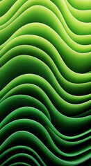 Abstract green curved layer, creating a wave-like texture, representing movement, growth and connection to nature, suitable for organic or vibrant theme