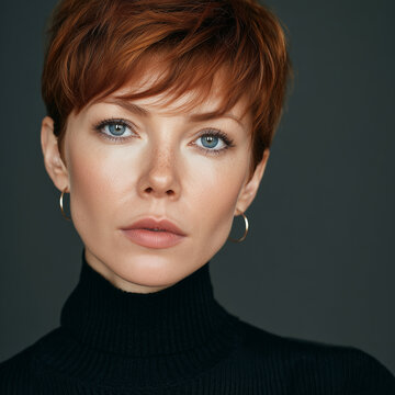 frau, gesicht, sch&ouml;nheit, auge, ginger, hair, red, rote, haare, model fotoshooting
