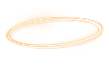 Faint Golden Light Trail Rings