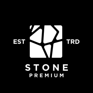Abstract Stone Logo Design with Geometric Cracks for Premium Brand Identity