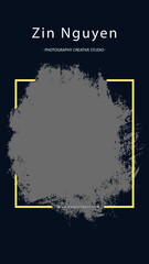 Obraz premium Modern artist portfolio with abstract gray brush stroke