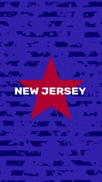 New jersey text - United States USA Colors Effect Glitch