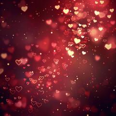 Red and Pink Heart Petals Scattered on White Background with Copy Space &ndash; Valentine&rsquo;s Day Concept