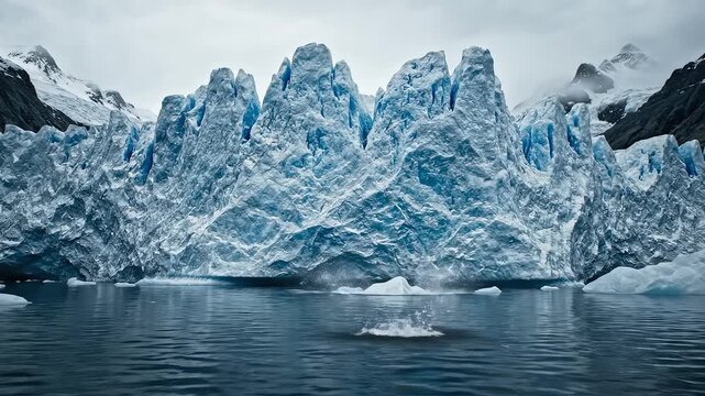 Iceberg in a cold water body