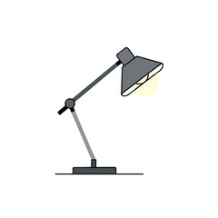 Modern Desk Lamp Vector Illustration