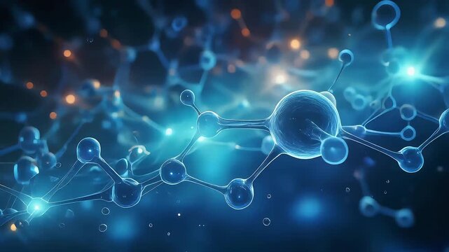 Hyper-detailed biochemical pathway activation with glowing protein networks and cascading signals, futuristic scientific visualization for biotechnology, medical research, and AI biology concepts.