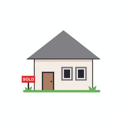 House Sold Sign Illustration