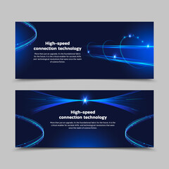 High speed technology vertical poster futuristic abstract vector