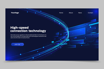Futuristic circular interface with data streams illustration
