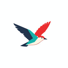 Obraz premium Colorful Bird in Flight