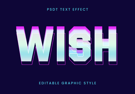 Colorful Gradient Retro Layered Text Effect Bold Stacked Font