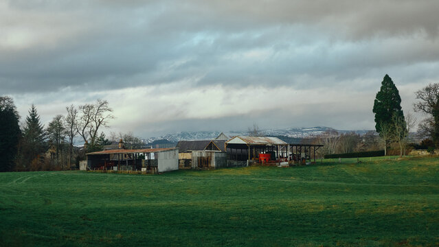 old farm in the mountains