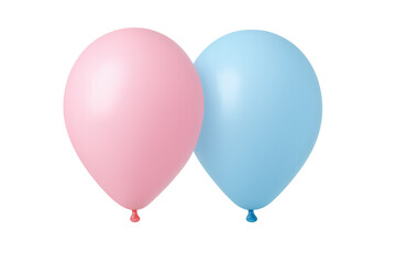 Pink and blue balloons for gender reveal celebration