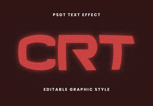 Red CRT Glow Retro Screen Text Effect