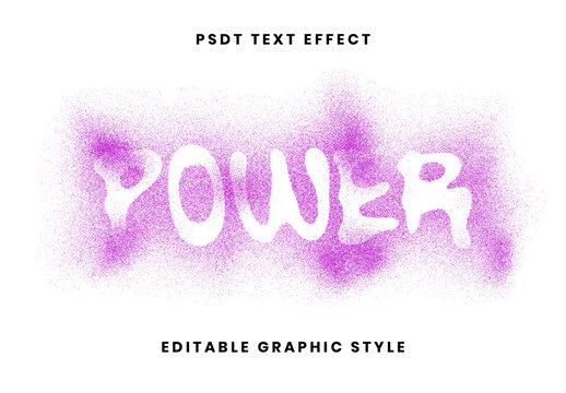 White and Purple Spray Paint Powder Explosion Text Effect