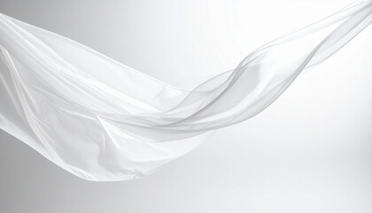 純白シルクの優美に流れる波の連なり