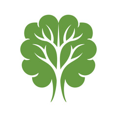 Brain Tree Growth Logo vector icon template