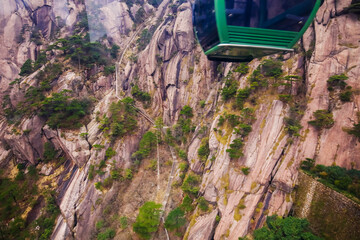 The cable car up the mountain