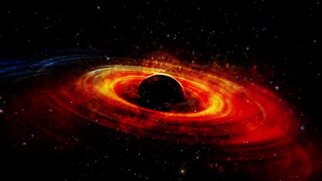 Loop spark ring blackhole space travel nebula in deep space abstract sci fi background  . 4K 3D seamless loop Sci-Fi Space flight to glow energy gas dust cloud nebula galaxy