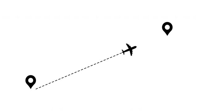 Airplane on the runway with black runway. Straight flight lines in the background.