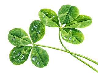 green leaf with water drops