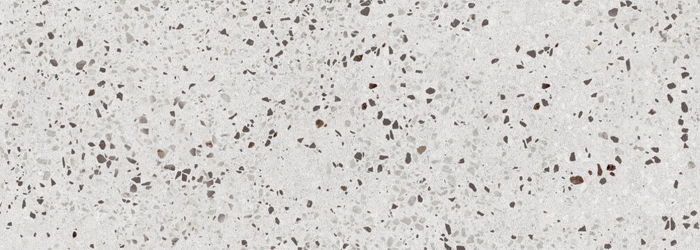 Abstract terrazzo flooring seamless pattern with pieces of granite