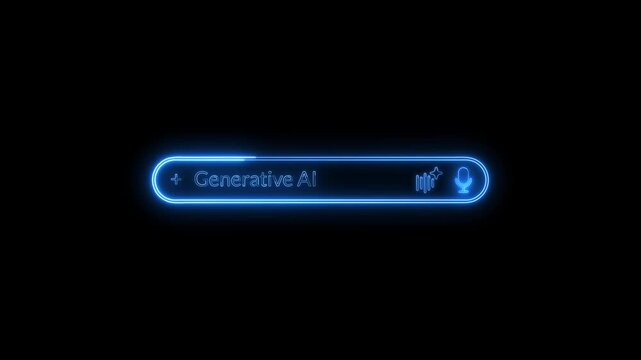 search bar animation on transparent  background, Internet browsing search bar icon animation, Search bar animated with magnify glass icon and mike icon in 4k.