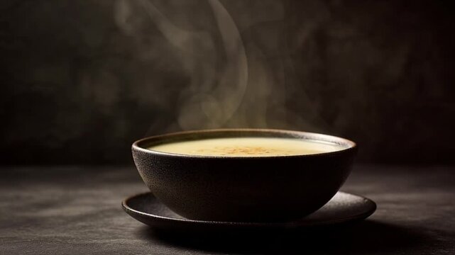 Dampfbogen &uuml;ber hei&szlig;er Suppe
