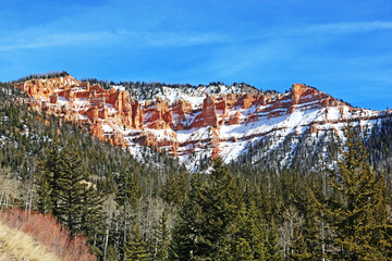 Mountains of South Utah in winter