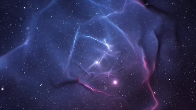 Awe-inspiring cosmic nebula shimmering with ethereal blues, purples, and pinks, a majestic celestial landscape of gas and dust illuminated by distant stars across the boundless universe