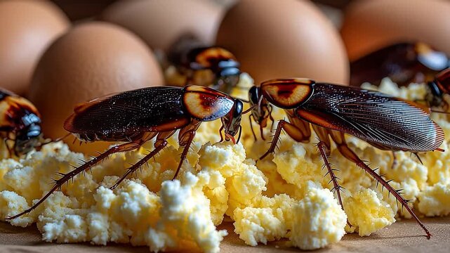 Infestation of cockroach on eggs raises serious health and safety alarms in culinary setting