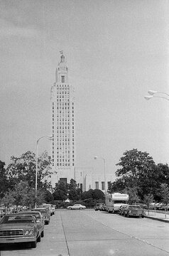 Baton Rouge, USA - circa 1976: Louisiana state Capitol Senate chamber