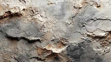 Weathered gray and brown textured surface with rugged peeling layers