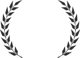 Dense laurel wreath award symbol