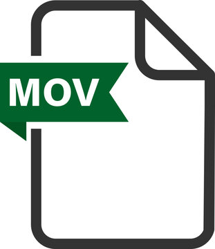 MOV video file icon with green label