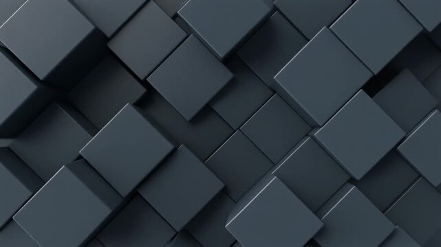 Dynamic 3D Rendering Showcasing a Grid of Floating Blocks in Abstract Space Emphasizing Depth, Shading, and Spatial Perspective