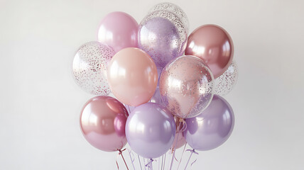 Vibrant balloons in pastel shades for celebrations and parties