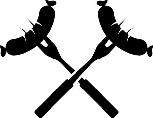 Two crossed forks with a sausage icon.