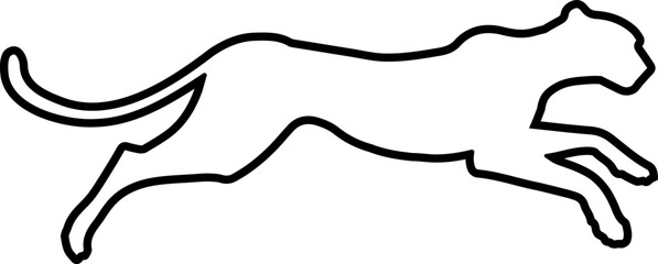 Cheetah outline silhouette.