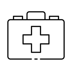 Obraz premium Apteczka pierwszej pomocy - ilustracja wektorowa, projekt płaski