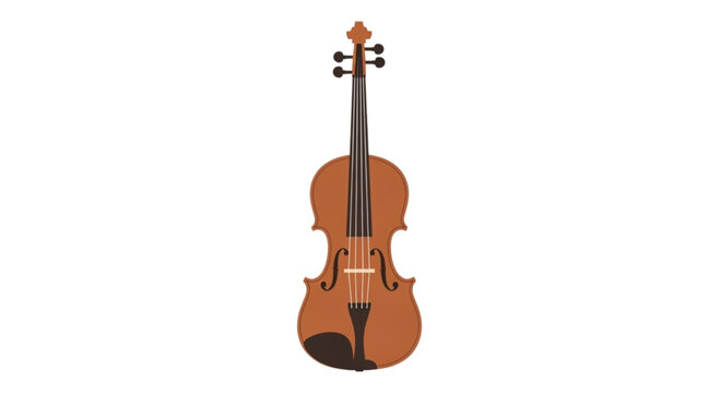 Classical Violin Flat Vector Musical Instrument Illustration