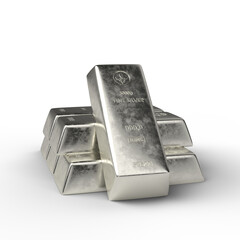Fine Silver Bars 5000g. 3d illustration. © Alexander Limbach