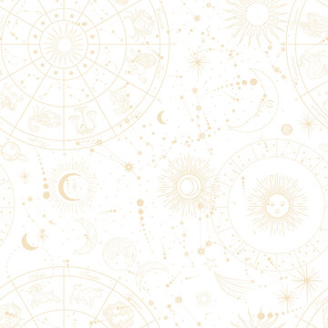 PNG illustration of zodiac signs in a synthage linear retro engraving style with baroque elements. Astrology and tarot	