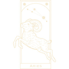 PNG illustration of zodiac signs in a synthage linear retro engraving style with baroque elements. Astrology and tarot	