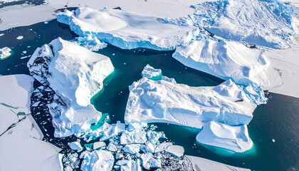 Icebergs and frozen sea views