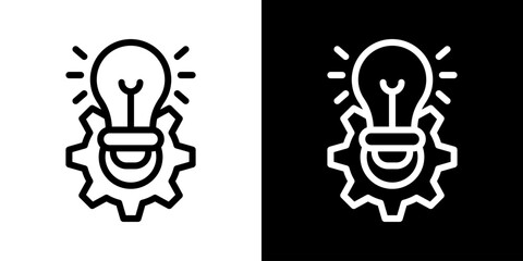 Innovation Icon Of Line Black And White Style Vector Illustration  © Artstic